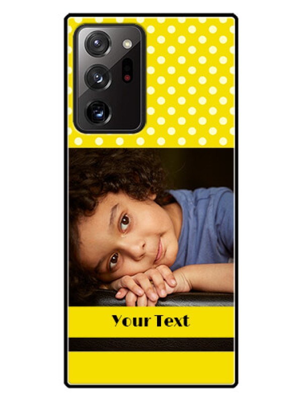 Custom Galaxy Note 20 Ultra Custom Glass Phone Case  - Bright Yellow Case Design