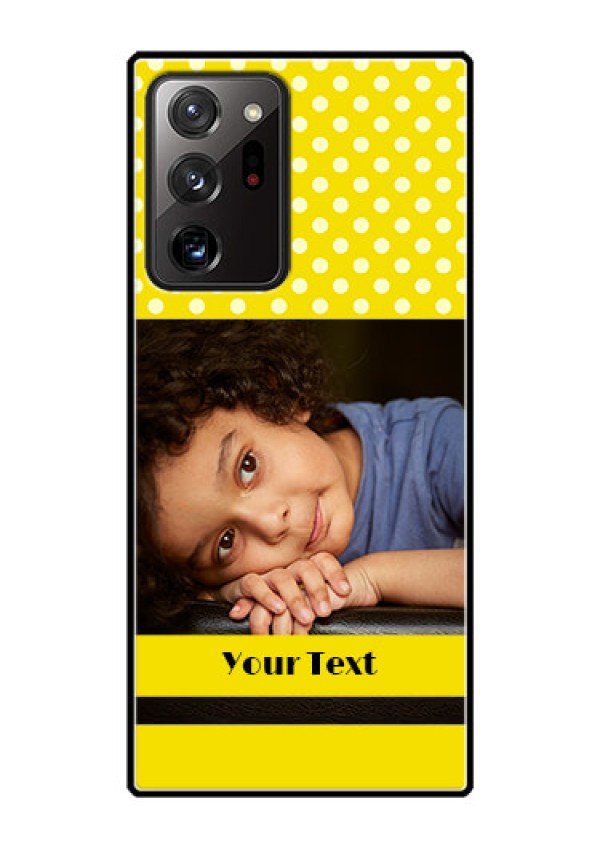 Galaxy Note 20 Ultra Custom Glass Phone Case  - Bright Yellow Case Design