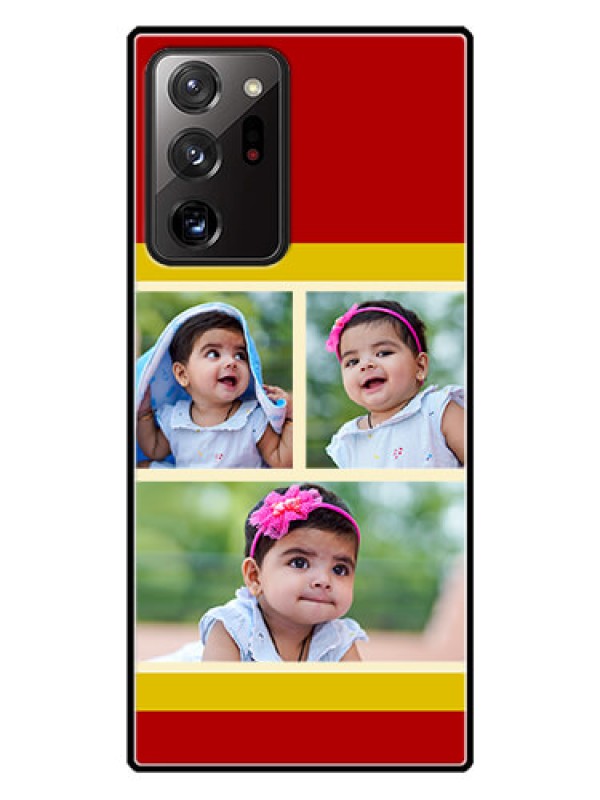 Custom Galaxy Note 20 Ultra Custom Glass Mobile Case  - Multiple Pic Upload Design