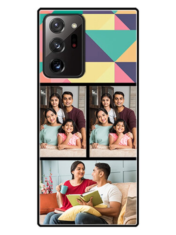Custom Galaxy Note 20 Ultra Custom Glass Phone Case  - Bulk Pic Upload Design