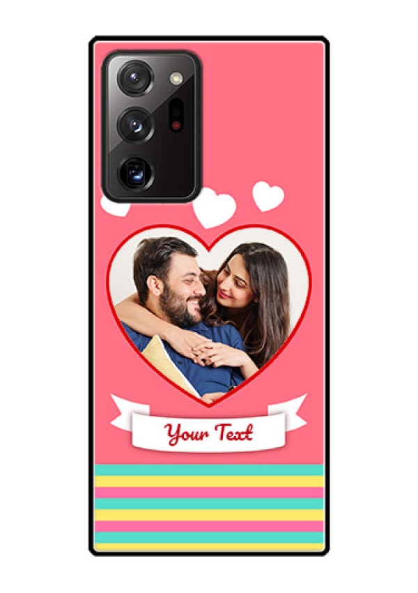 Galaxy Note 20 Ultra Photo Printing on Glass Case  - Love Doodle Design