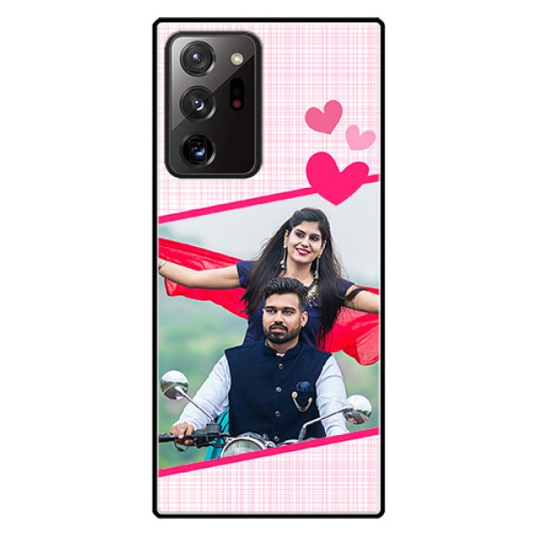 Galaxy Note 20 Ultra Custom Glass Phone Case - Love Shape Heart Design Galaxy Note 20 Ultra Custom Glass Phone Case - Love Shape Heart Design