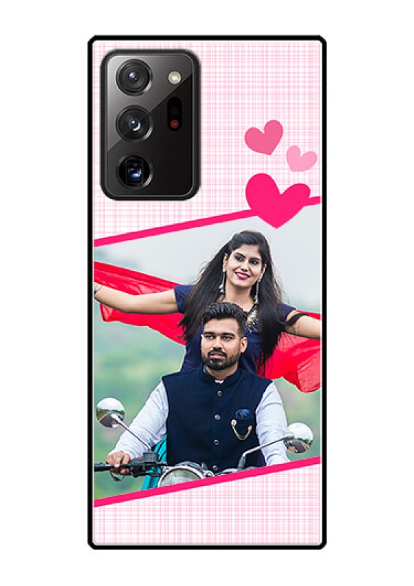 Galaxy Note 20 Ultra Custom Glass Phone Case  - Love Shape Heart Design