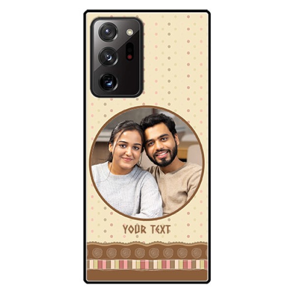 Galaxy Note 20 Ultra Custom Glass Mobile Case  - Brown Dotted Mobile Case Design