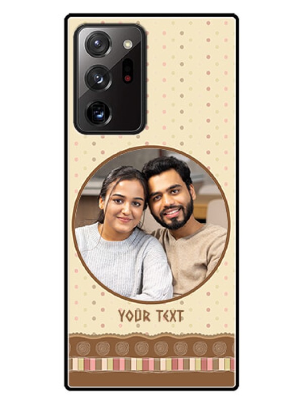 Custom Galaxy Note 20 Ultra Custom Glass Mobile Case  - Brown Dotted Mobile Case Design