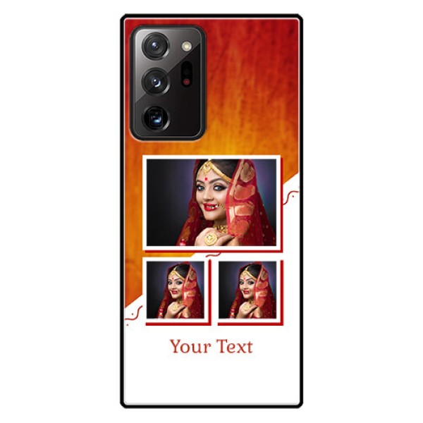 Galaxy Note 20 Ultra Custom Glass Phone Case - Wedding Memories Design Galaxy Note 20 Ultra Custom Glass Phone Case - Wedding Memories Design