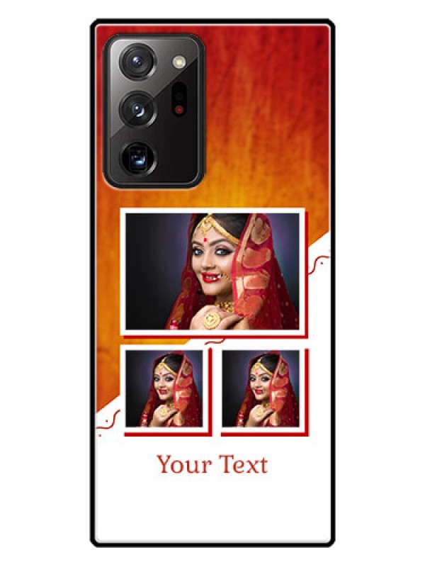 Custom Galaxy Note 20 Ultra Custom Glass Phone Case  - Wedding Memories Design  