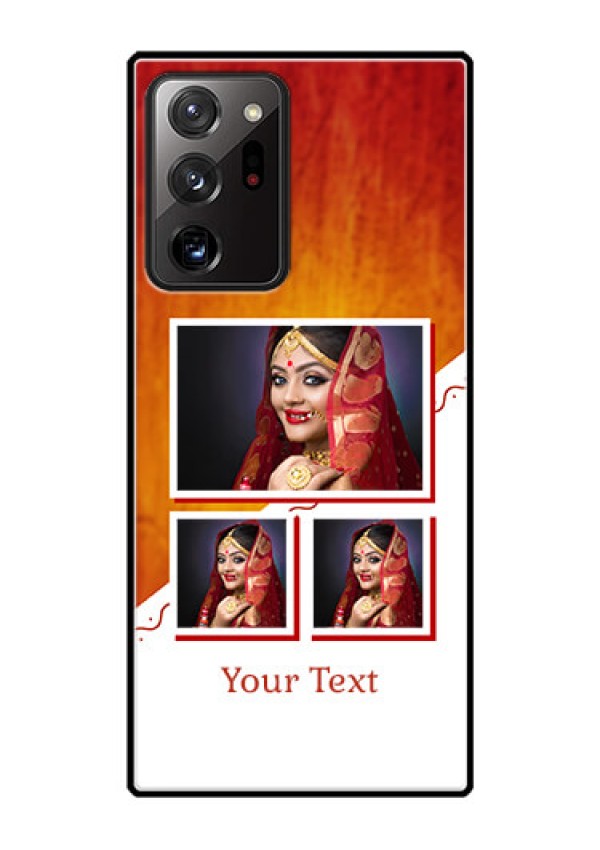 Galaxy Note 20 Ultra Custom Glass Phone Case  - Wedding Memories Design  