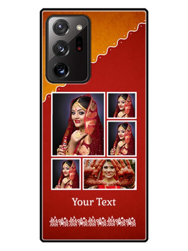 Custom Galaxy Note 20 Ultra Personalized Glass Phone Case  - Wedding Pic Upload Design