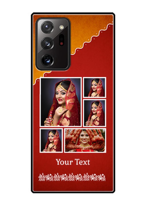 Galaxy Note 20 Ultra Personalized Glass Phone Case  - Wedding Pic Upload Design