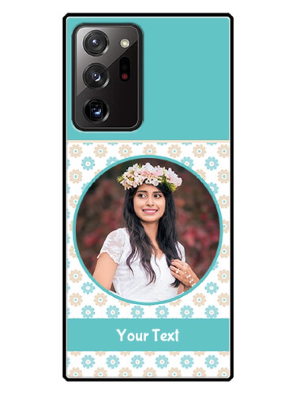 Custom Galaxy Note 20 Ultra Custom Glass Mobile Case  - Beautiful Flowers Design