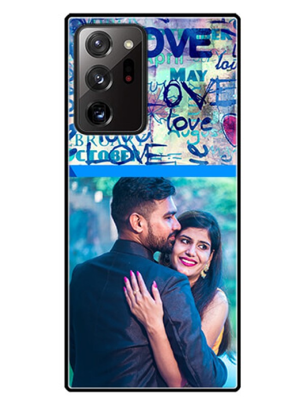 Custom Galaxy Note 20 Ultra Custom Glass Mobile Case  - Colorful Love Design