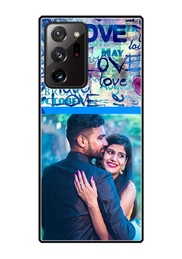 Galaxy Note 20 Ultra Custom Glass Mobile Case  - Colorful Love Design