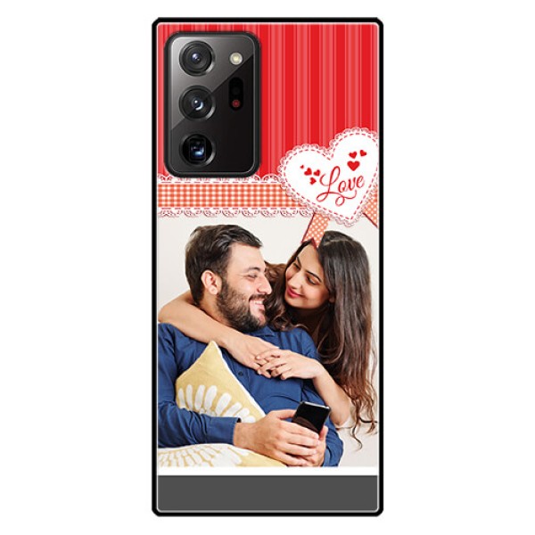 Galaxy Note 20 Ultra Custom Glass Mobile Case  - Red Love Pattern Design