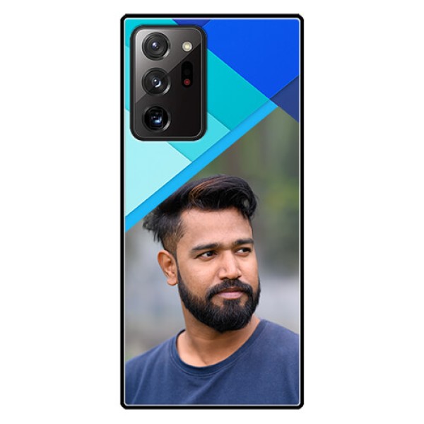 Galaxy Note 20 Ultra Custom Glass Phone Case - Blue Pattern Design Galaxy Note 20 Ultra Custom Glass Phone Case - Blue Pattern Design