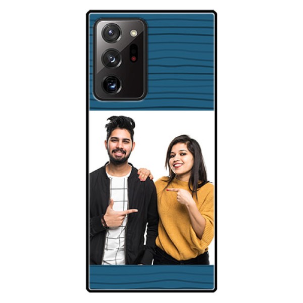 Galaxy Note 20 Ultra Custom Glass Phone Case  - Blue Pattern Cover Design