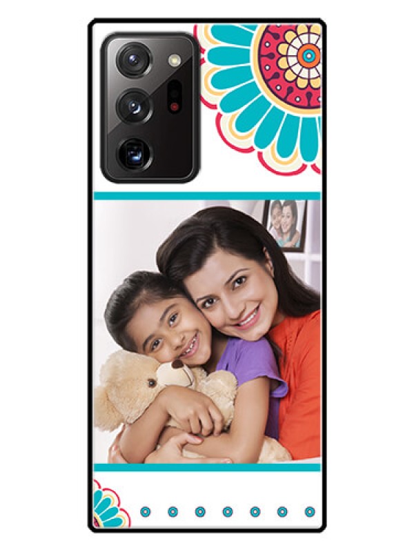 Custom Galaxy Note 20 Ultra Custom Glass Phone Case  - Flower Design