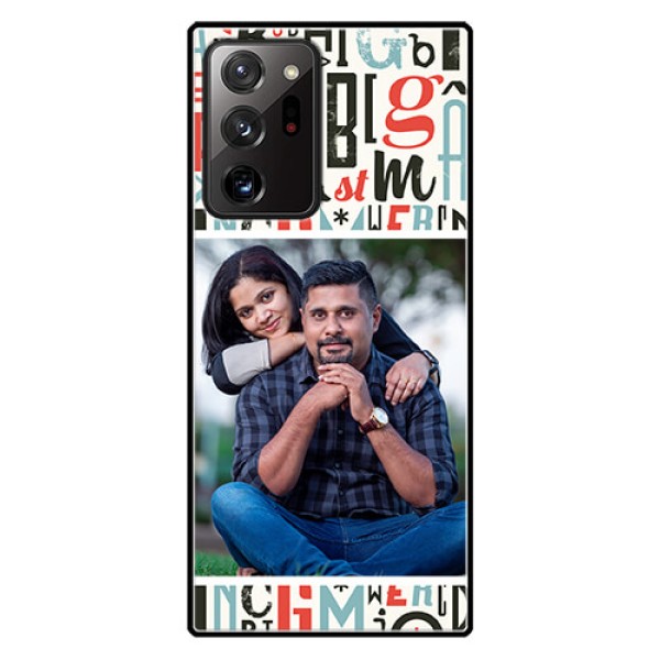 Galaxy Note 20 Ultra Personalized Glass Phone Case  - Alphabet Design
