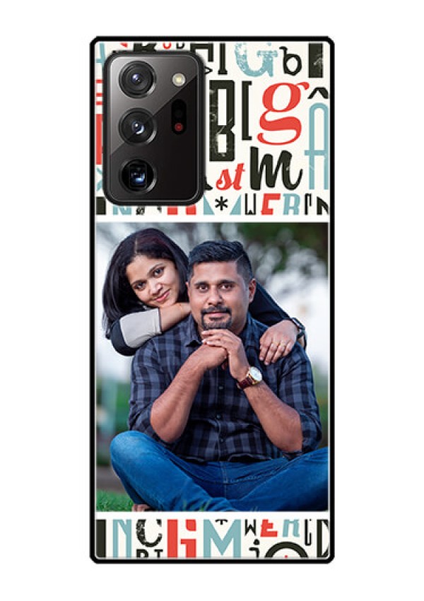 Galaxy Note 20 Ultra Personalized Glass Phone Case  - Alphabet Design
