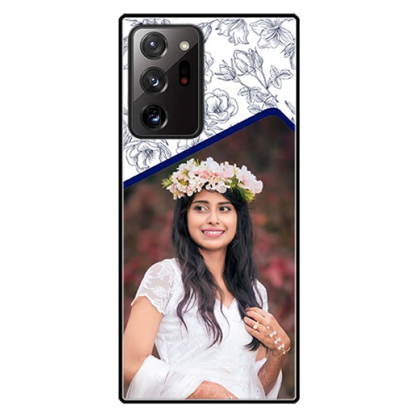 Galaxy Note 20 Ultra Personalized Glass Phone Case  - Premium Floral Design