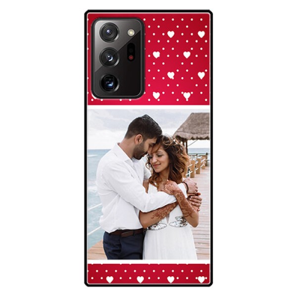Galaxy Note 20 Ultra Photo Printing on Glass Case  - Hearts Mobile Case Design