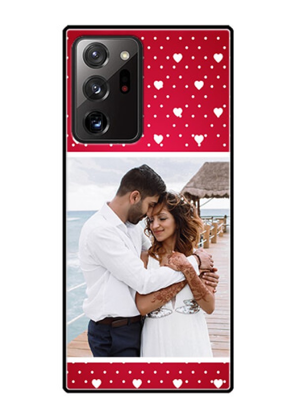 Galaxy Note 20 Ultra Photo Printing on Glass Case  - Hearts Mobile Case Design