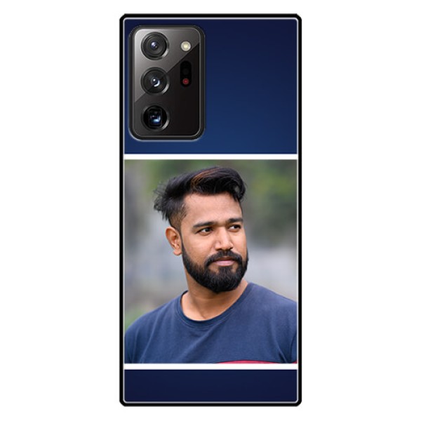 Galaxy Note 20 Ultra Personalized Glass Phone Case - Simple Royal Blue Design Galaxy Note 20 Ultra Personalized Glass Phone Case - Simple Royal Blue Design