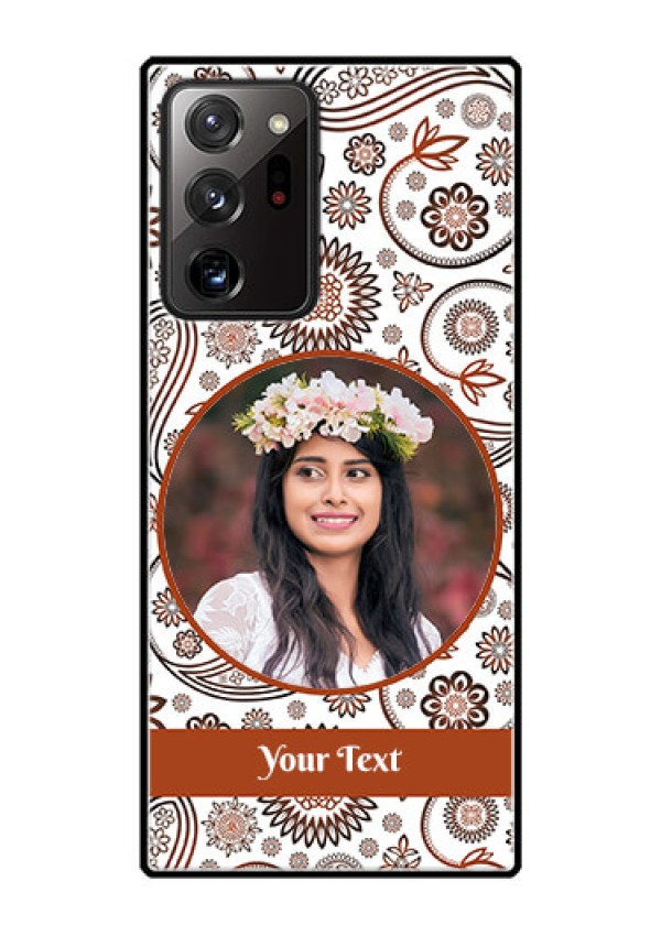Galaxy Note 20 Ultra Custom Glass Mobile Case  - Abstract Floral Design 