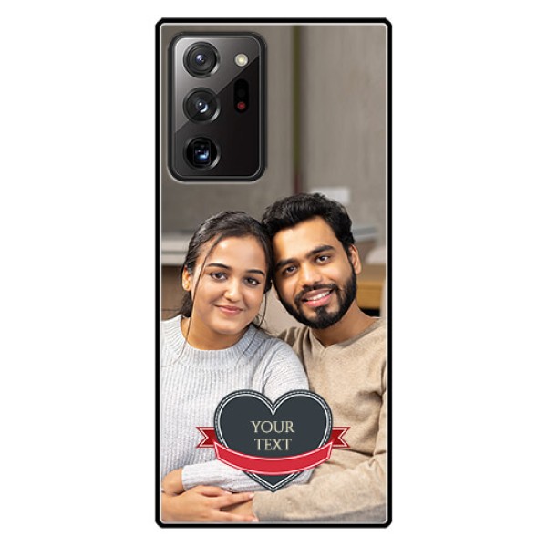 Galaxy Note 20 Ultra Custom Glass Phone Case - Just Married Couple Design Galaxy Note 20 Ultra Custom Glass Phone Case - Just Married Couple Design