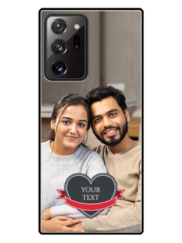 Custom Galaxy Note 20 Ultra Custom Glass Phone Case  - Just Married Couple Design