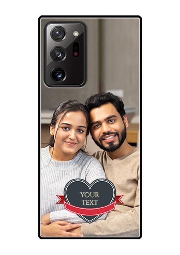 Galaxy Note 20 Ultra Custom Glass Phone Case  - Just Married Couple Design
