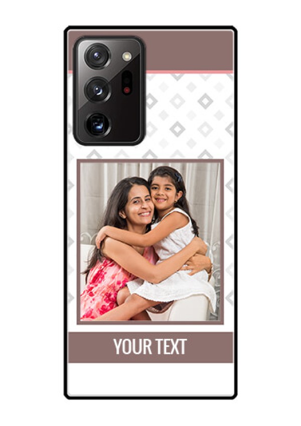Galaxy Note 20 Ultra Photo Printing on Glass Case  - Simple Diamond Design