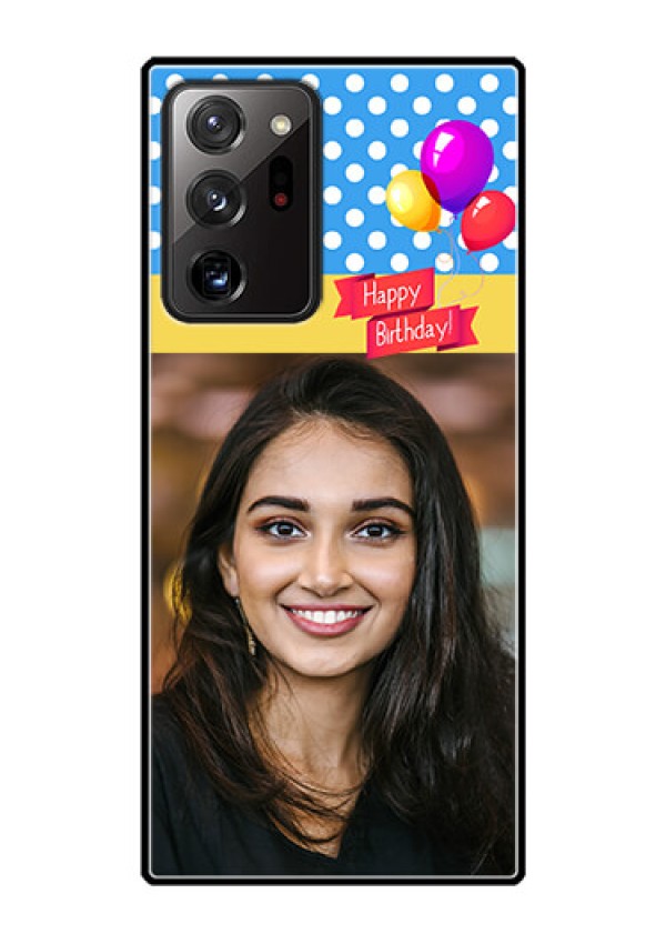 Galaxy Note 20 Ultra Custom Glass Mobile Case  - Happy Birthday Design