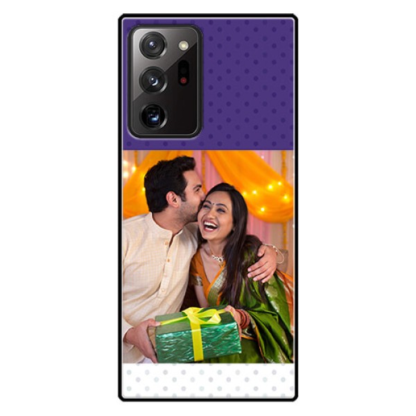 Galaxy Note 20 Ultra Personalized Glass Phone Case  - Violet Pattern Design