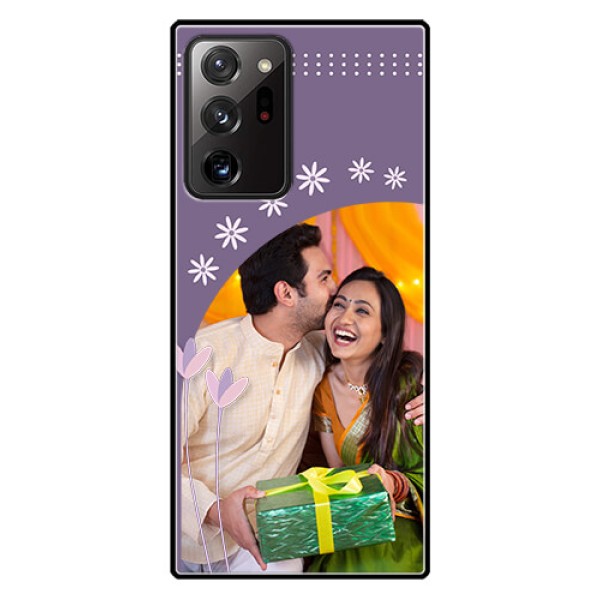 Galaxy Note 20 Ultra Custom Glass Mobile Case - Lavender flowers design Galaxy Note 20 Ultra Custom Glass Mobile Case - Lavender flowers design