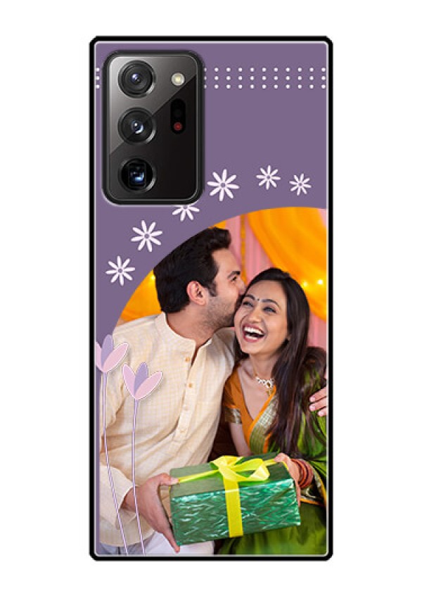 Galaxy Note 20 Ultra Custom Glass Mobile Case  - Lavender flowers design 