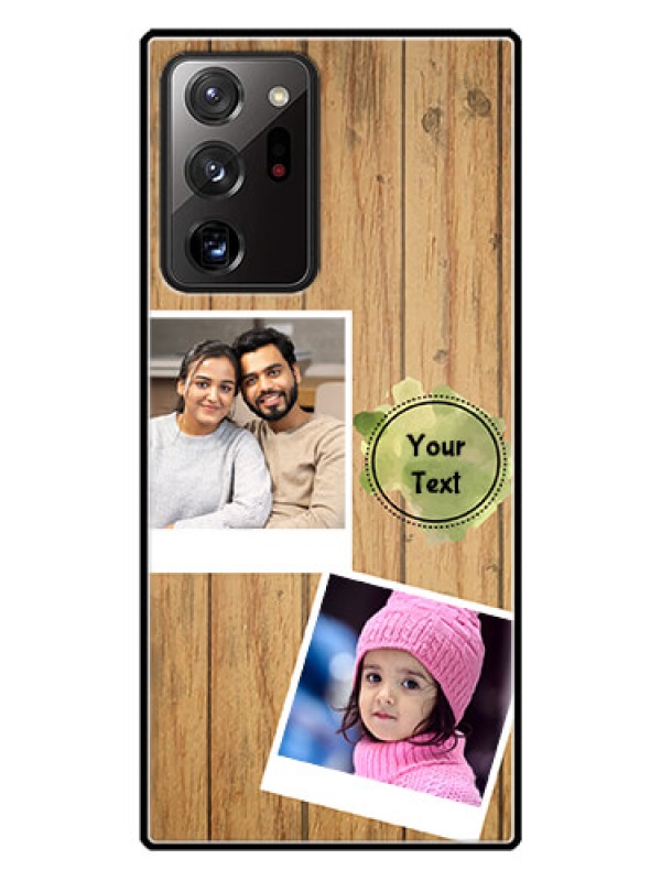 Custom Galaxy Note 20 Ultra Custom Glass Phone Case  - Wooden Texture Design