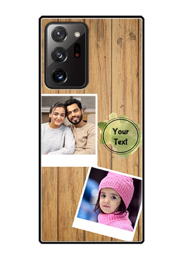 Galaxy Note 20 Ultra Custom Glass Phone Case  - Wooden Texture Design