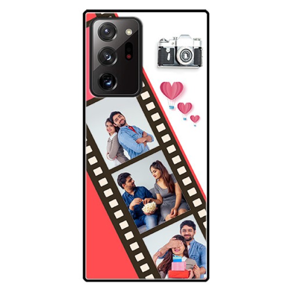 Galaxy Note 20 Ultra Personalized Glass Phone Case - 3 Image Holder with Film Reel Galaxy Note 20 Ultra Personalized Glass Phone Case - 3 Image Holder with Film Reel