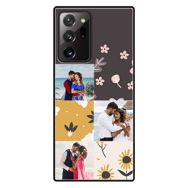 Galaxy Note 20 Ultra Photo Printing on Glass Case  - 3 Images with Floral Design