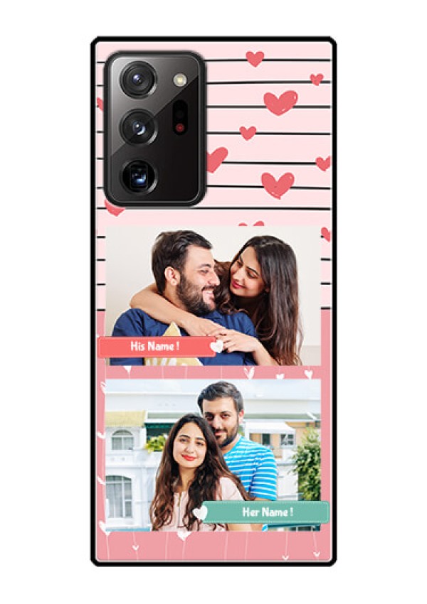 Galaxy Note 20 Ultra Custom Glass Mobile Case  - Photo with Heart Design