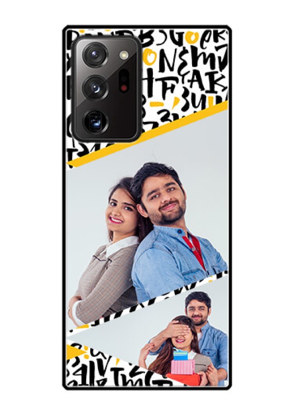 Galaxy Note 20 Ultra Custom Glass Mobile Case  - Letters Pattern Design