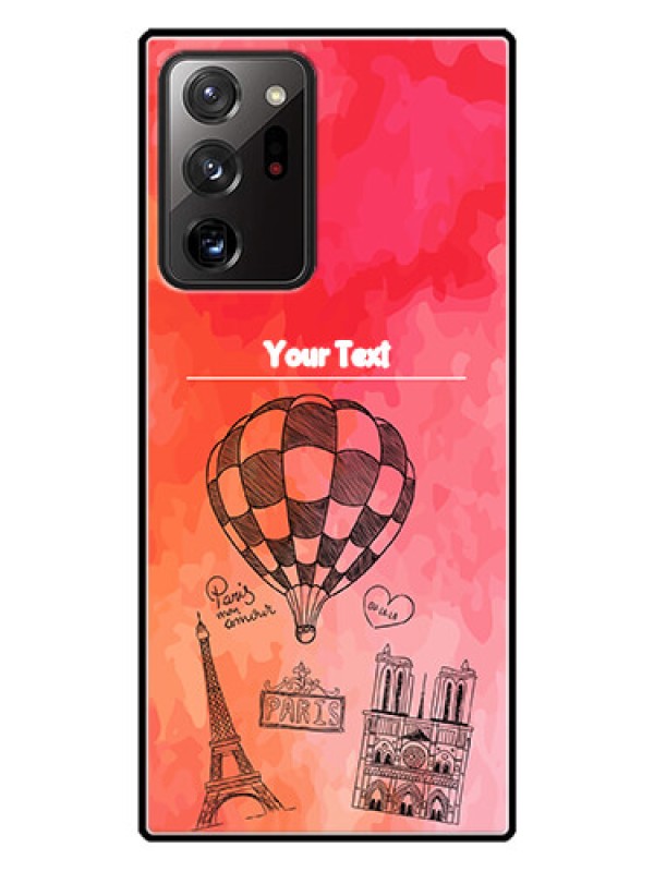 Custom Galaxy Note 20 Ultra Custom Glass Phone Case  - Paris Theme Design
