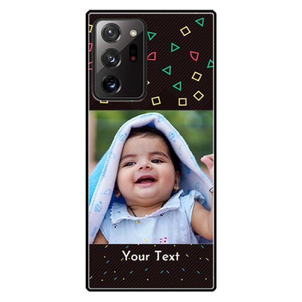 Galaxy Note 20 Ultra Custom Glass Phone Case - with confetti birthday design Galaxy Note 20 Ultra Custom Glass Phone Case - with confetti birthday design