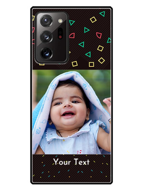 Custom Galaxy Note 20 Ultra Custom Glass Phone Case  - with confetti birthday design