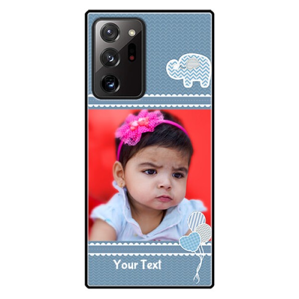 Galaxy Note 20 Ultra Photo Printing on Glass Case  - with Kids Pattern Design
