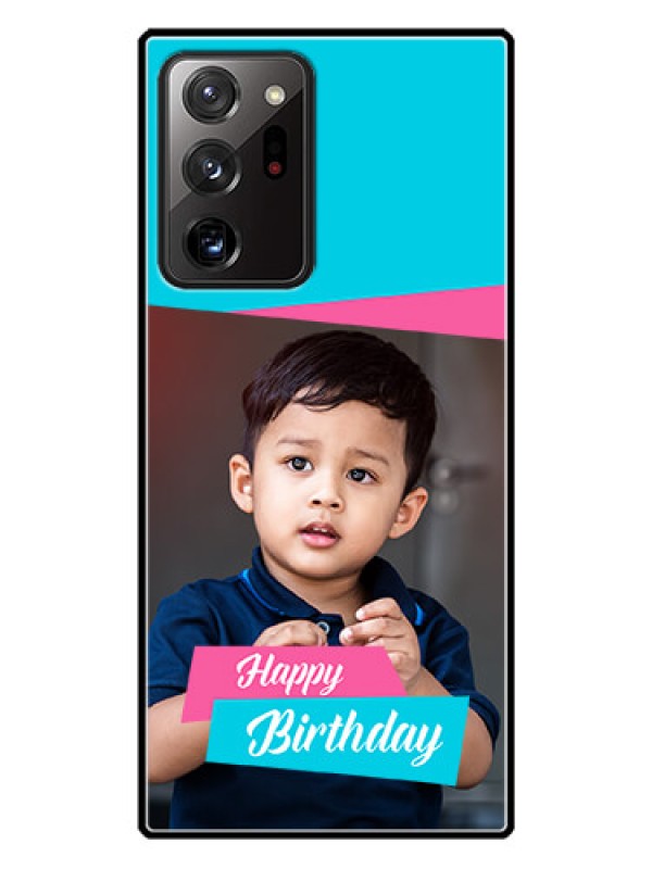 Custom Galaxy Note 20 Ultra Personalized Glass Phone Case  - Image Holder with 2 Color Design