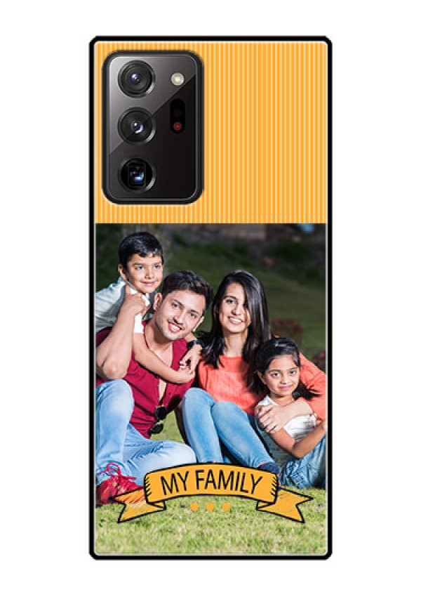 Galaxy Note 20 Ultra Custom Glass Phone Case  - My Family Design