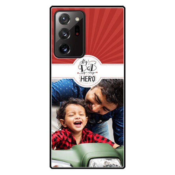Galaxy Note 20 Ultra Photo Printing on Glass Case  - My Dad Hero Design