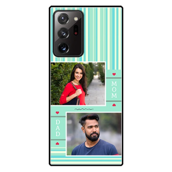 Galaxy Note 20 Ultra Custom Glass Phone Case - Mom & Dad Pic Design Galaxy Note 20 Ultra Custom Glass Phone Case - Mom & Dad Pic Design